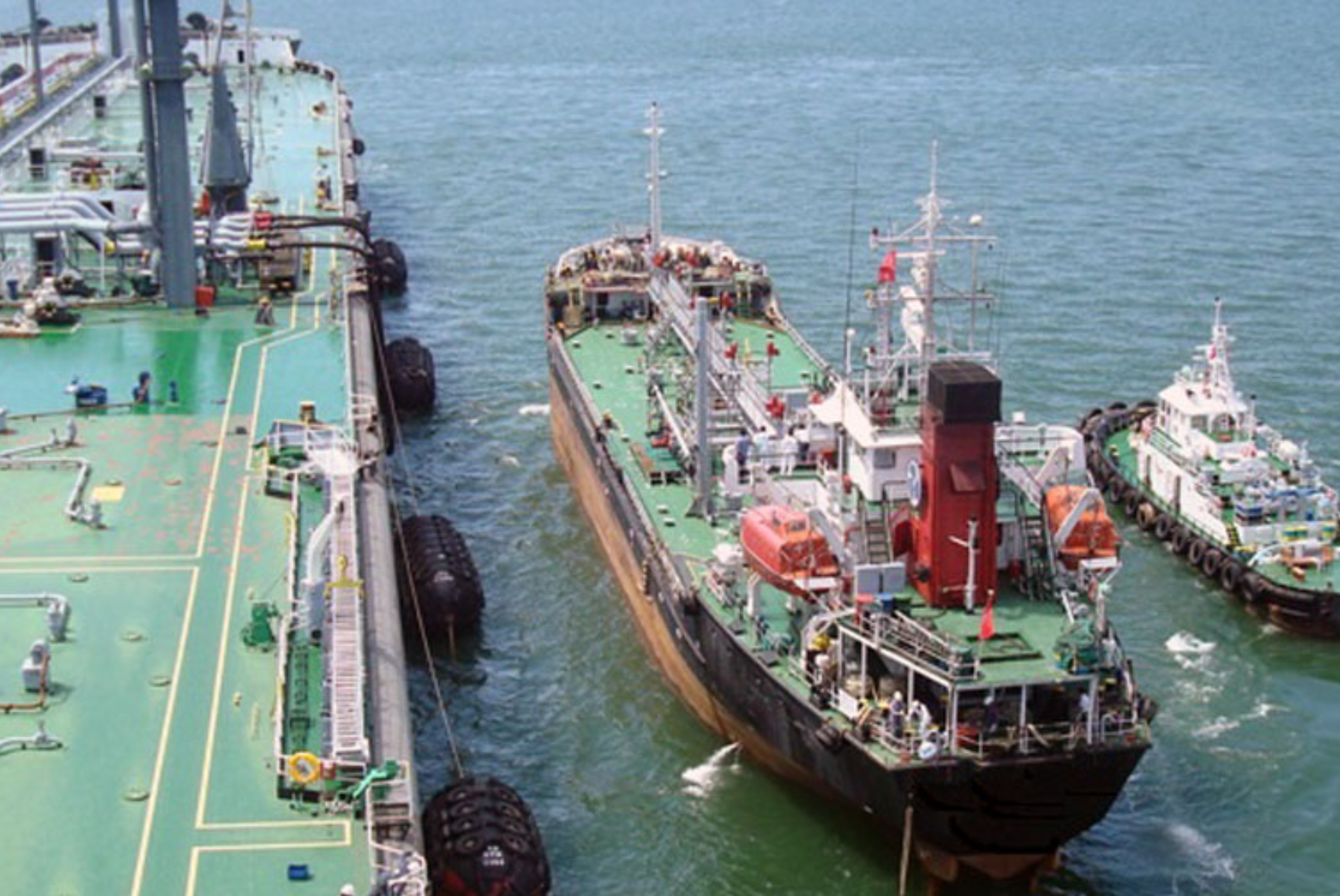 Tug boats supporting vessel operations